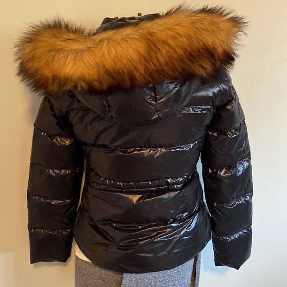 Zara Woman Glossy Black Down Jacket - Picture 3 of 6